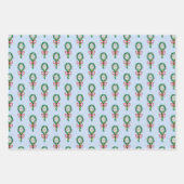 Het serveren van deze kerst tennis racket kransen inpakpapier vel (Voorkant 2)