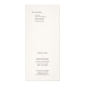 Het servicemenu Trendy Beige Sequin Beauty Price L Reclamekaart (Achterkant)