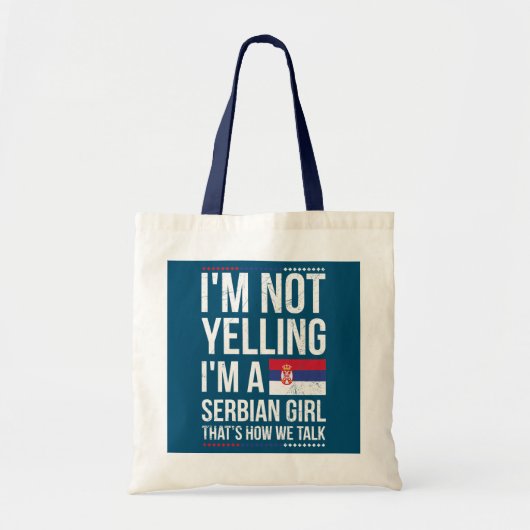 Het Servische Pride-ontwerp van een trots Servisch Tote Bag (Voorkant)