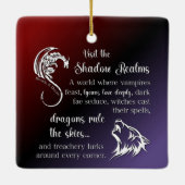 Het Shadow Realms Brenda K Davies Ceramic Ornament (Achterkant)