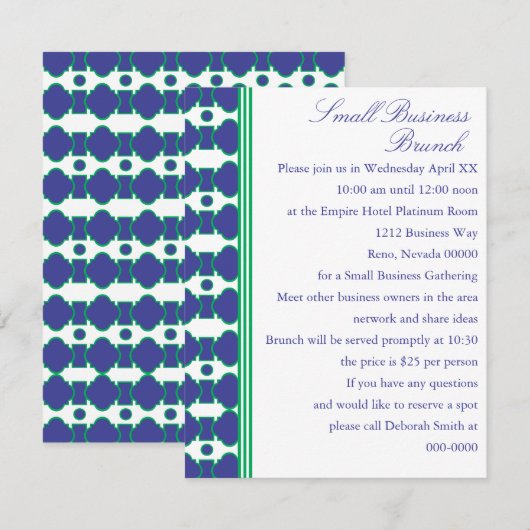 Het Shannon Pattern Kaart (Voorkant / Achterkant)