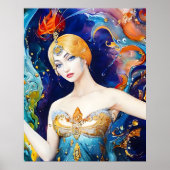 Het Shell-fontein: Evening Gown by Paquin Poster (Voorkant)