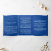 Het Shema Joods Gebed Blauw Engels Hebreeuws Drieluik Kaart (Binnen)