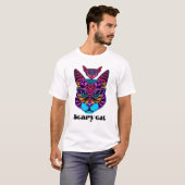 Het shirt beer het ontwerp van een kattenkop (Voorkant volledig)