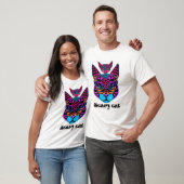 Het shirt beer het ontwerp van een kattenkop (Unisex)