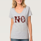 Het shirt dat "nee" zegt. (Voorkant)