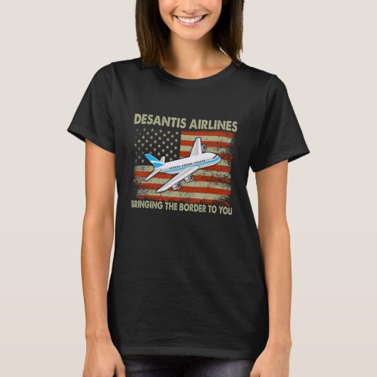 Het Shirt DeSantis Airlines, Ron DeSantis T-Shirt  (Voorkant)