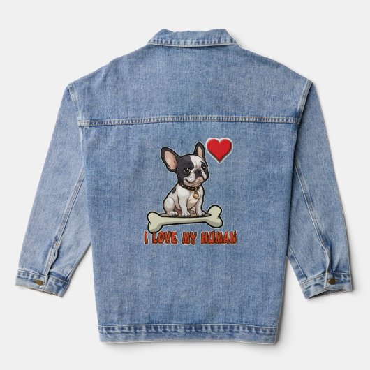 Het shirt heeft een schattige illustratie denim jacket (Achterkant)