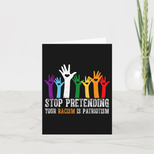 Het Shirt tegen Trump houdt op met doen alsof je r Kaart (Voorkant)