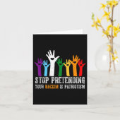 Het Shirt tegen Trump houdt op met doen alsof je r Kaart (Gele Bloem)