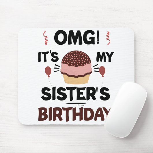 Het Shirt van Birthday Party Birthday Muismat (Met muis)