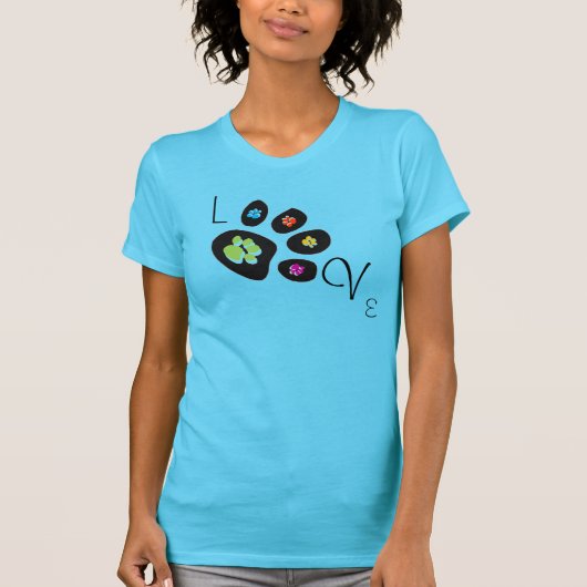 Het Shirt van de Druk van de schilderen Liefde & E (Voorkant)