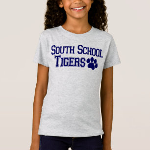 Het Shirt van de Grijze Tigers van meisjes met Paw