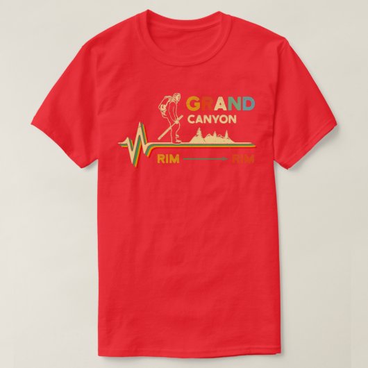 Het Shirt van de grote Canyon wrijven naar de rim  (Design voorkant)