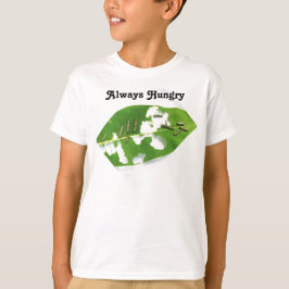 Het Shirt van de jongen heeft altijd honger naar m