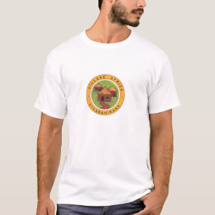 Het shirt van de mannen van het dorp Africa logo