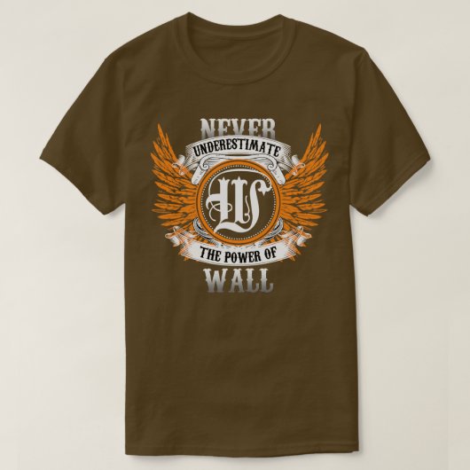 Het Shirt van de muurnaam onderschat nooit de mach (Design voorkant)
