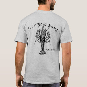 Het Shirt van de Naam van de Boot van de zeekreeft