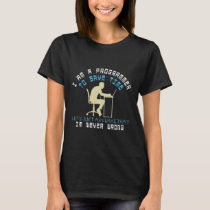 Het shirt van de programmeur met gezegde