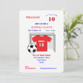 Het Shirt van de Rode Voetbal van de Voetbal Geper Kaart (Staand voorkant)