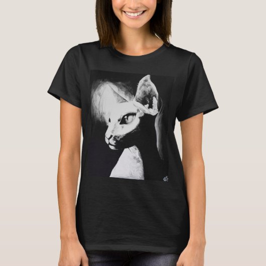 Het Shirt van de Sphynx Cat Originele Kunst (Voorkant)