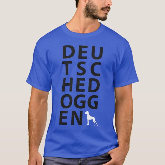 Het Shirt van Doggen van Deutsche (Voorkant)