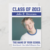 Het Shirt van het Afstuderen van de Sport van de S Kaart (Achterkant)