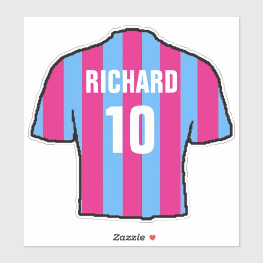 Het Shirt van het Football van de clausule & Blauw Sticker (Vel)