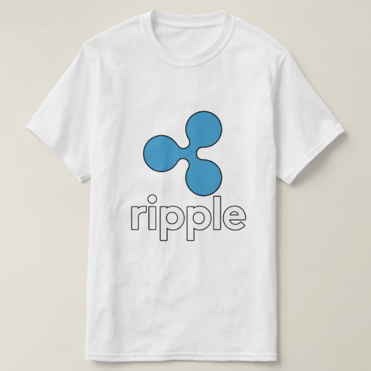 Het Shirt van het Logo van XRP van rimpel - Wit (Design voorkant)