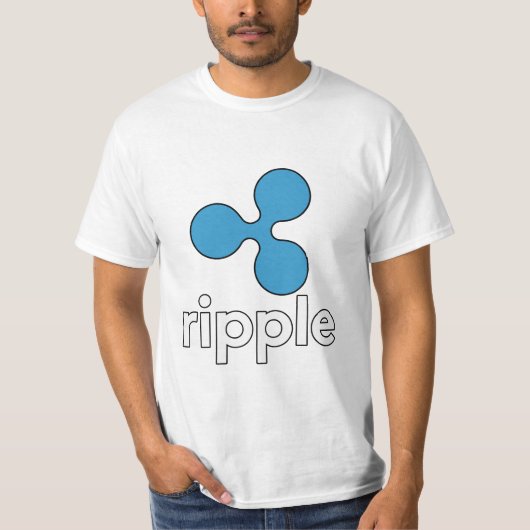 Het Shirt van het Logo van XRP van rimpel - Wit (Voorkant)