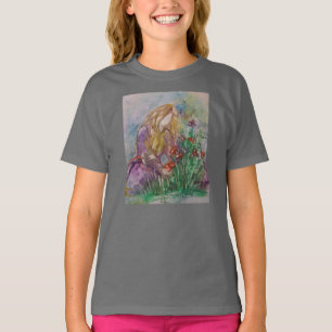 Het shirt van het meisje met de tuinkleding