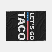 Het Shirt van Taco Let's Go Taco Let's Go Fleece Deken (Voorkant (Horizontaal))