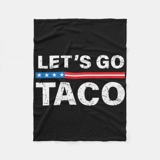 Het Shirt van Taco Let's Go Taco Let's Go Fleece Deken (Voorkant)