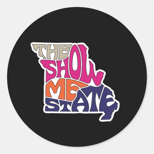 Het Show Me State - Missouri Ronde Sticker (Voorkant)