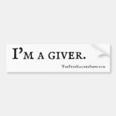 Het Show Pete Kaliner "Ik ben een giver" sticker (Voorkant)