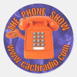 Het Show van de Telefoon cactiradio.com Ronde Stic Sticker