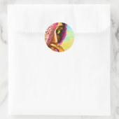 Het Shy Girl Ronde Sticker (Tas)