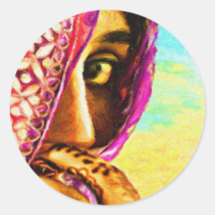 Het Shy Girl Ronde Sticker