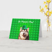 Het Siberische Schor St Patricks Wenskaart van de Kaart (Gele Bloem)