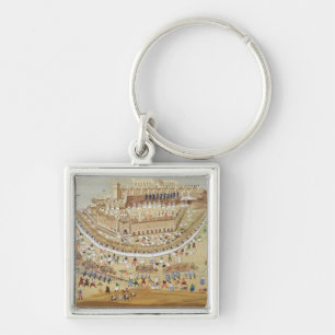 Het Siege van Athene in 1827, van de Pictorial Hi Sleutelhanger