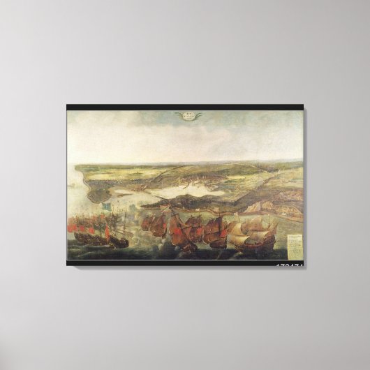 Het Siege van La Rochelle in 1628 Canvas Afdruk (Voorkant)