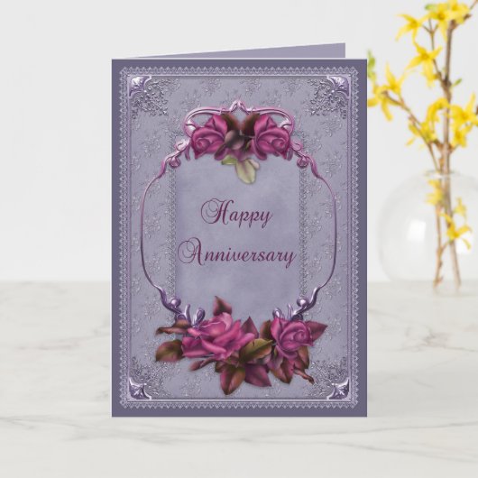 Het sier Jubileum van het Kant Kaart (Gele Bloem)