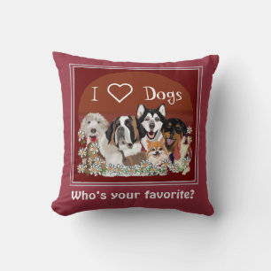 Het Sierkussen Text Dog Pack Club aanpassen