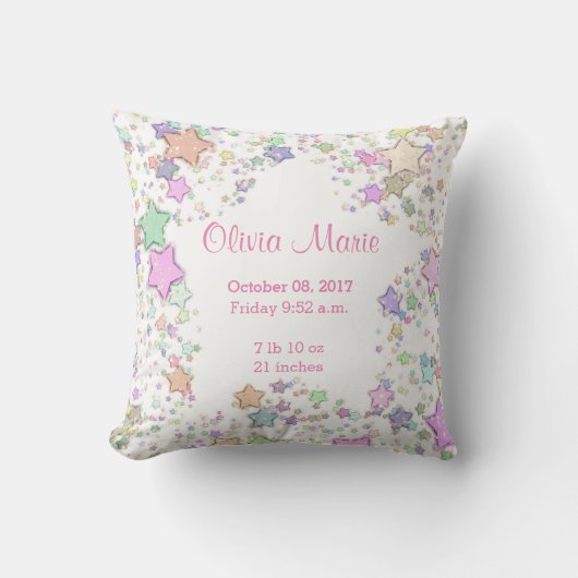 Het Sierkussen van de Sterren van het Meisje van (Voorkant)