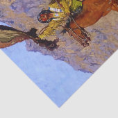 "Het signaal" Westerne kunst van Frederic Remingto Tissuepapier (Detail)