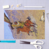 "Het signaal" Westerne kunst van Frederic Remingto Tissuepapier (Craft)