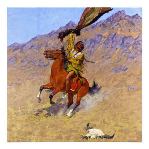 “Het Signaal” Westerse kunst van Frederic Remingto Foto Afdruk