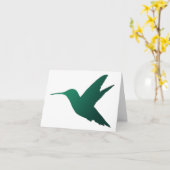 Het Silhouet Notecard van de kolibrie Kaart (Gele Bloem)