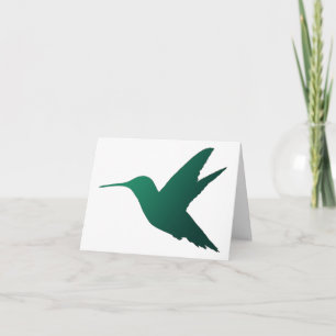 Het Silhouet Notecard van de kolibrie Kaart