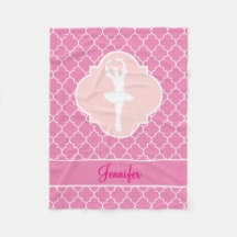 Het Silhouet Roze Quatrefoil van de ballerina met